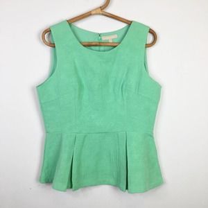 NWT Banana Republic green peplum top Size 14